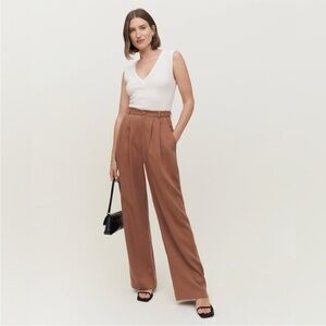 Reformation Mason Wide Leg Size 6 Burnt Orange Color